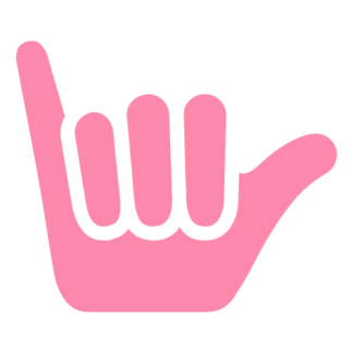 Shaka Sign (Hang Loose) Decal (Pink)